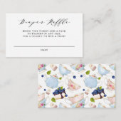 Waterverf Floral Tea Party Diaper Raffle Kaart II (Voorkant / Achterkant)