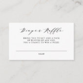 Waterverf Floral Tea Party Diaper Raffle Kaart II (Voorkant)