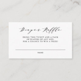 Waterverf Floral Tea Party Diaper Raffle Kaart II