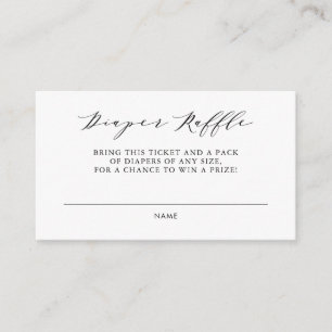 Waterverf Floral Tea Party Diaper Raffle Kaart II