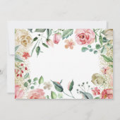 Waterverf Floral Tea Party Girls Birthday Foto Bedankkaart (Achterkant)