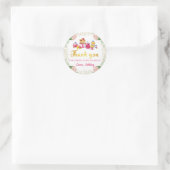 Waterverf Floral Tea Party Gold Glitter Hartelijk  Ronde Sticker (Tas)