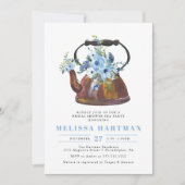 Waterverf Floral Tea Party Vrijgezellenfeest Kaart (Voorkant)