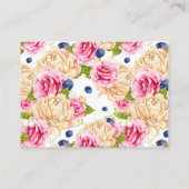 Waterverf Floral Tea Party Wedding Registry Kaart (Achterkant)