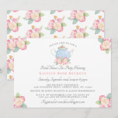 Waterverf Floral Tea | VRIJGEZELLENFEEST Kaart (Voorkant / Achterkant)