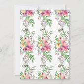 Waterverf Floral Teapot Baby shower Invitation Kaart (Achterkant)