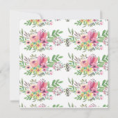 Waterverf Floral Teapot Birthday Party Invitation Kaart (Achterkant)