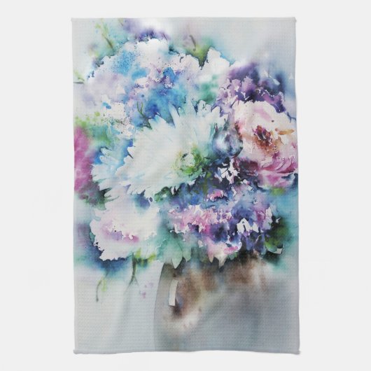 Waterverf Floral Theedoek (Verticaal)