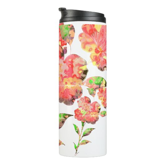 Waterverf Floral Thermosbeker (Geroteerd rechts)