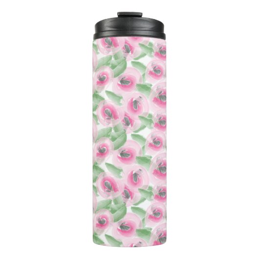 Waterverf Floral Thermosbeker (Voorkant)