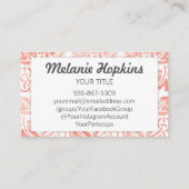 Waterverf Floral Tile Pattern Earth Visitekaartje (Achterkant)