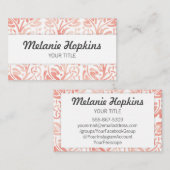 Waterverf Floral Tile Pattern Earth Visitekaartje (Voorkant / Achterkant)