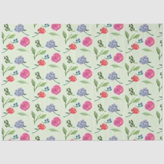 Waterverf Floral Tissuepapier (Voorkant)