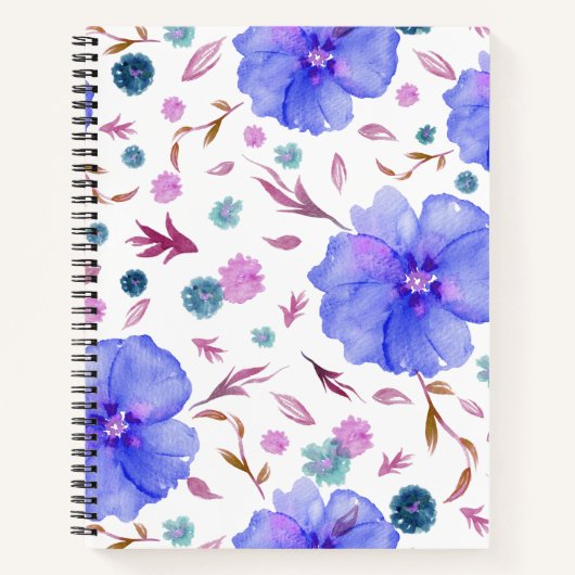 Waterverf Floral Travel Journal voor Europa Trips Notitieboek (Voorkant)
