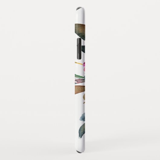 Waterverf Floral Trendy Monogram Case-Mate iPhone Case (Achterkant/rechts)