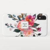   Waterverf Floral Trendy Monogram Case-Mate iPhone Case (Achterkant (horizontaal))