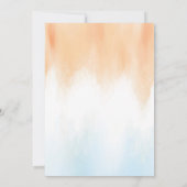 Waterverf Floral Tropical Beach Canopy Bruiloft Kaart (Achterkant)