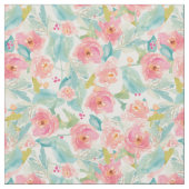 Waterverf Floral Tropical Fabric Stof (Close Up)