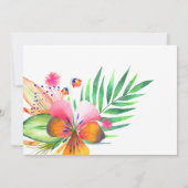 Waterverf Floral Tropical Summer Beach Weddenschap Save The Date (Achterkant)