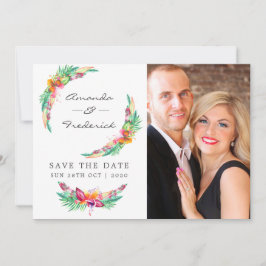 Waterverf Floral Tropical Summer Beach Weddenschap Save The Date