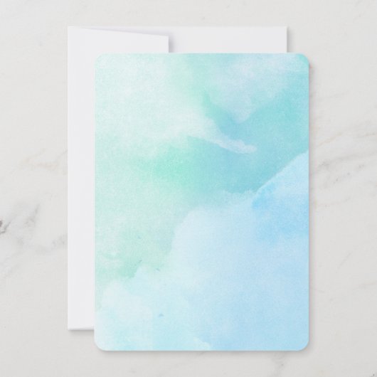 Waterverf Floral tropisch Vrijgezellenfeest uitnod Kaart (Achterkant)