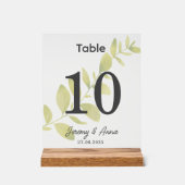 Waterverf Floral Trouwtafel Nummer Kaart Acryl Bord (Voorkant)