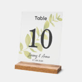 Waterverf Floral Trouwtafel Nummer Kaart Acryl Bord (Hoek)