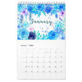 Waterverf Floral tuinen Agenda Kalender (Jan 2026)