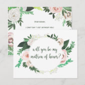 Waterverf Floral, u wordt m'n Kaart (Voorkant / Achterkant)