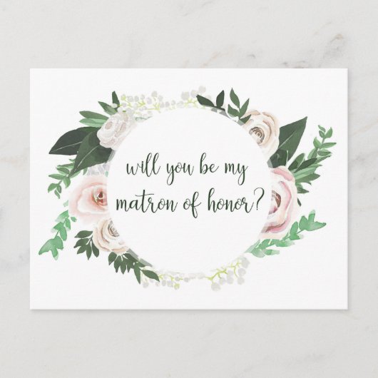 Waterverf Floral, u wordt m'n Kaart (Voorkant)