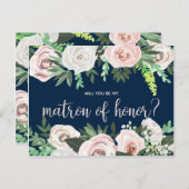 Waterverf Floral, u wordt m'n Kaart (Voorkant / Achterkant)