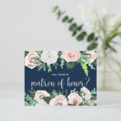 Waterverf Floral, u wordt m'n Kaart (Staand voorkant)