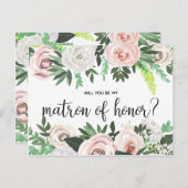 Waterverf Floral, u wordt m'n Kaart (Voorkant / Achterkant)