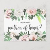 Waterverf Floral, u wordt m'n Kaart (Voorkant)