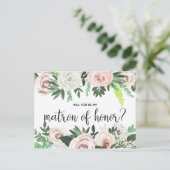 Waterverf Floral, u wordt m'n Kaart (Staand voorkant)