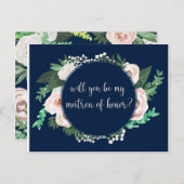 Waterverf Floral, u wordt m'n Kaart (Voorkant / Achterkant)