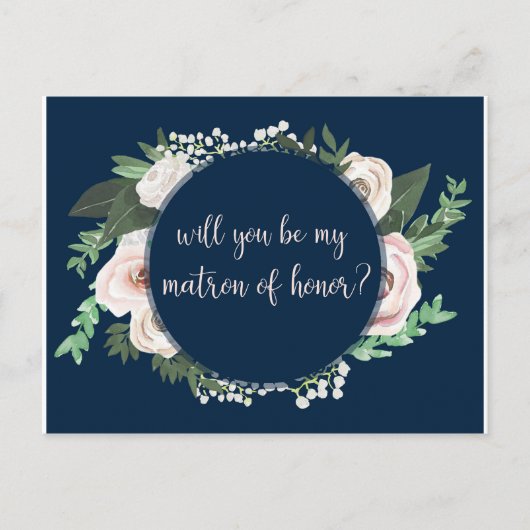 Waterverf Floral, u wordt m'n Kaart (Voorkant)