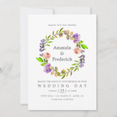 Waterverf Floral Uitnodiging (Voorkant)