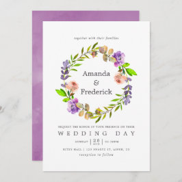 Waterverf Floral Uitnodiging