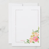 Waterverf Floral Uitnodiging (Achterkant)