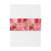 Waterverf Floral Uitnodigingen Wikkel (Achterkant Voorbeeld)