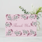 Waterverf Floral Valentijnsdag Hartelijk dank Kaart (Staand voorkant)