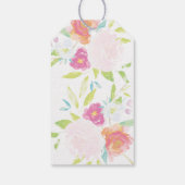Waterverf Floral van Bright Floral Kraft Cadeaulabel (Achterkant)
