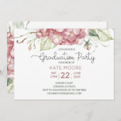 Waterverf Floral van de graduatiepartij Kaart (Voorkant / Achterkant)