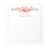 Waterverf Floral van de Schijf van het Manuscript Notitieblok (Voorkant)