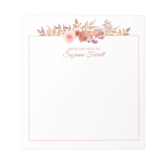 Waterverf Floral van de Schijf van het Manuscript Notitieblok (Voorkant)