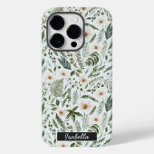 Waterverf Floral van persoonlijke naam Case-Mate iPhone Case (Achterkant)
