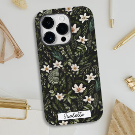 Waterverf Floral van persoonlijke naam Case-Mate iPhone 14 Pro Hoesje