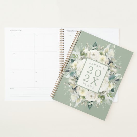 Waterverf Floral van persoonlijke naam Planner (Display)