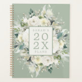 Waterverf Floral van persoonlijke naam Planner (Voorkant)